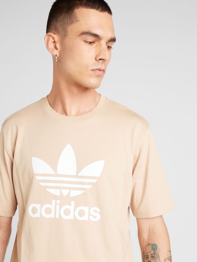 ADIDAS ORIGINALS, Shirt 'Adicolor Trefoil', Beige, Image 3 of 5