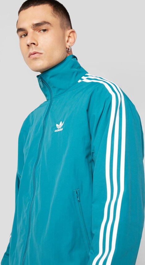 ADIDAS ORIGINALS, Between-Season Jacket 'Adicolor Firebird', Green, Image 3 of 5