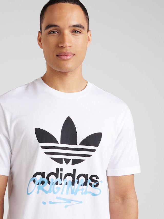 ADIDAS ORIGINALS, T-Shirt 'STREET 1' Weiß & Schwarz, Bild 4 von 5