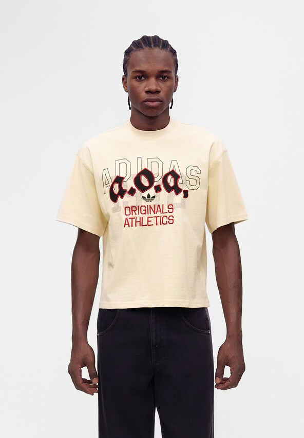 ADIDAS ORIGINALS, T-Shirt 'AOA' Beige, Bild 2 von 6