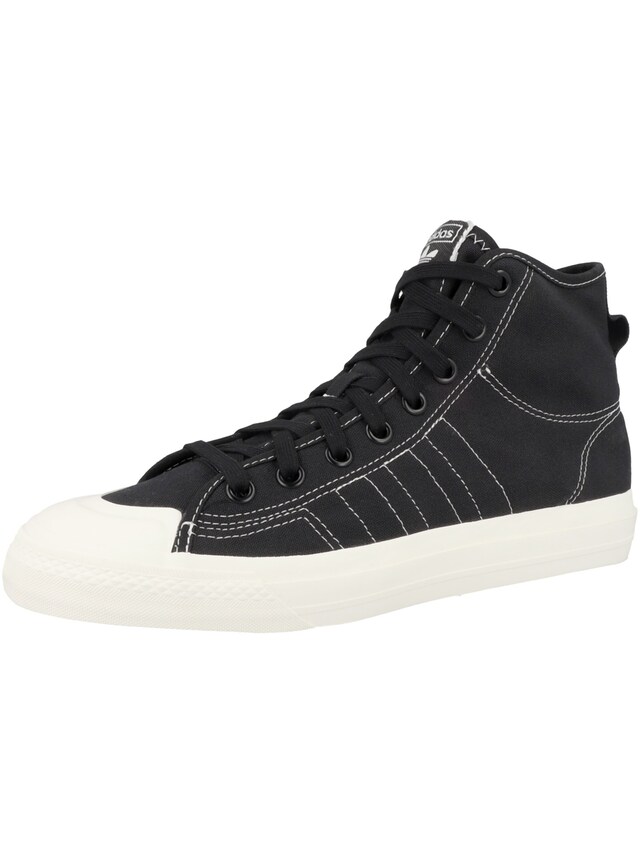 ADIDAS ORIGINALS, High-Top Sneakers 'Nizza Rf', Black, Image 1 of 5