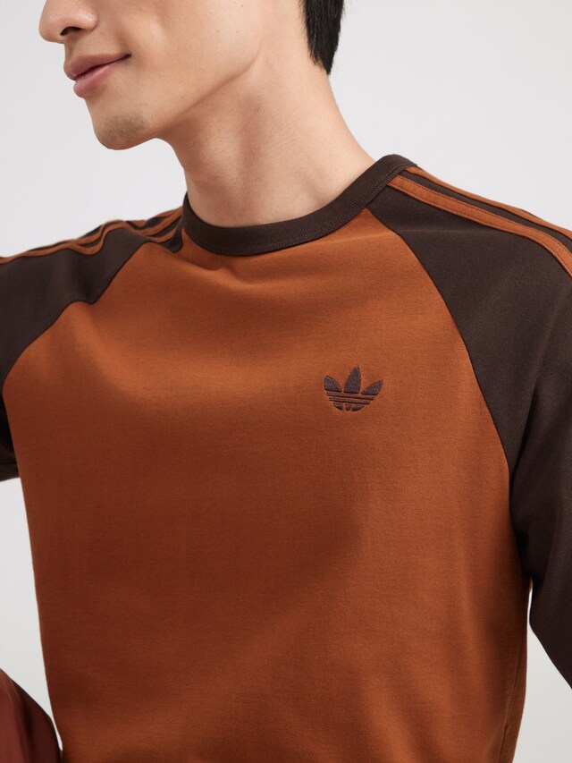 ADIDAS ORIGINALS, Shirt '3-Stripes Long Sleeve' Braun, Bild 5 von 5