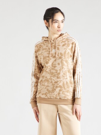 Sweatshirt in Beige & Grün