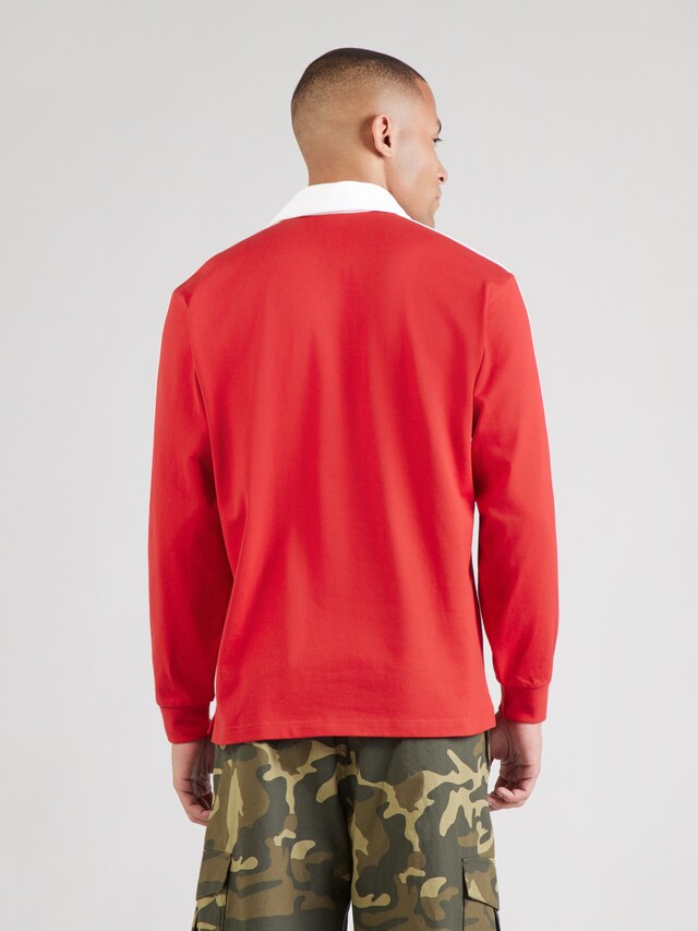 ADIDAS ORIGINALS, Poloshirt '3-Stripes Rugby Longsleeve' Rot, Bild 5 von 5