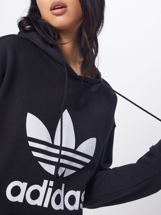 ADIDAS ORIGINALS, Sweatshirt 'Adicolor Trefoil', Black, Image 5 of 5