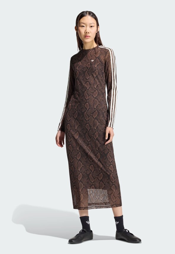 ADIDAS ORIGINALS, Kleid 'SNAKE PRINT MAXI' Braun, Bild 2 von 13