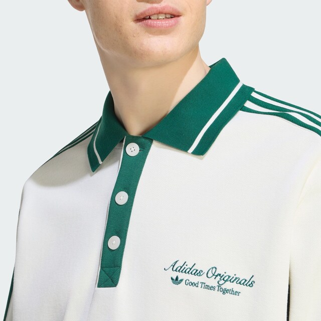 ADIDAS ORIGINALS, Poloshirt 'POLO LS M' Weiß, Bild 4 von 5