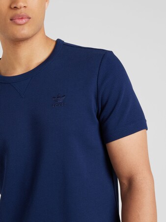 T-Shirt 'Trefoil Essentials' in Blau & Schwarz