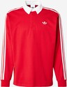 ADIDAS ORIGINALS, Poloshirt '3-Stripes Rugby Longsleeve' Rot, Bild 1 von 5