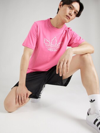 T-Shirt 'Pride' in Pink & Schwarz