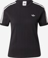ADIDAS ORIGINALS, T-Shirt 'PINSTRIPE SHORT SLEEVE SLIM' Schwarz, Bild 1 von 5