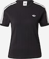 Ausgewählt, ADIDAS ORIGINALS, T-Shirt 'PINSTRIPE SHORT SLEEVE SLIM' Schwarz