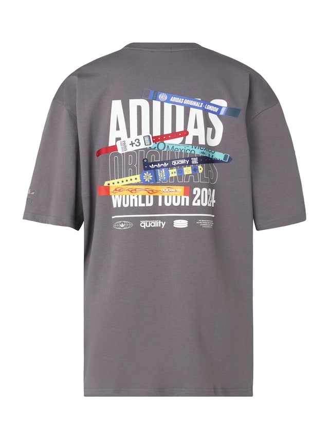 ADIDAS ORIGINALS, Oversized Shirt 'TOUR BANDS', Grey, Image 2 of 2