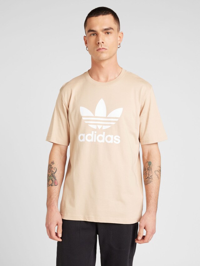 ADIDAS ORIGINALS, T-Shirt 'Adicolor Trefoil', Beige, Bild 2 von 5