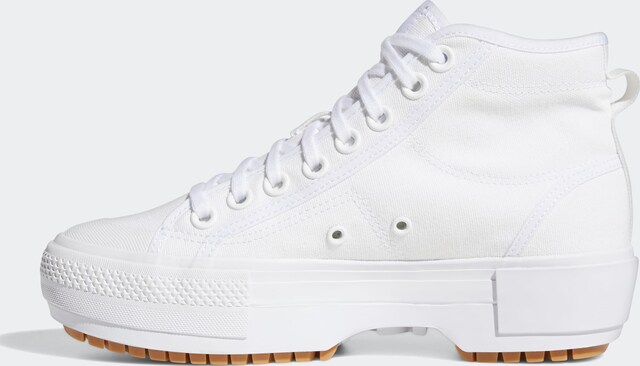 ADIDAS ORIGINALS, High-Top Sneakers 'Nizza Trek', White, Image 9 of 11