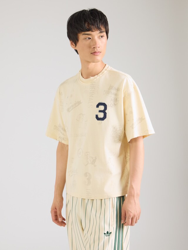 ADIDAS ORIGINALS, T-Shirt 'Varsity' Beige, Bild 2 von 5