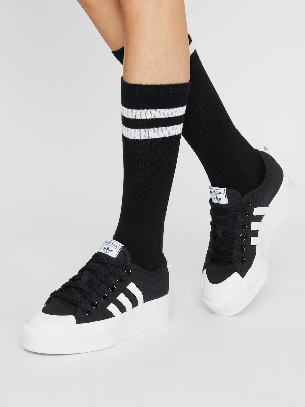 ADIDAS ORIGINALS, Sneaker 'Nizza Platform', Schwarz, Bild 2 von 4