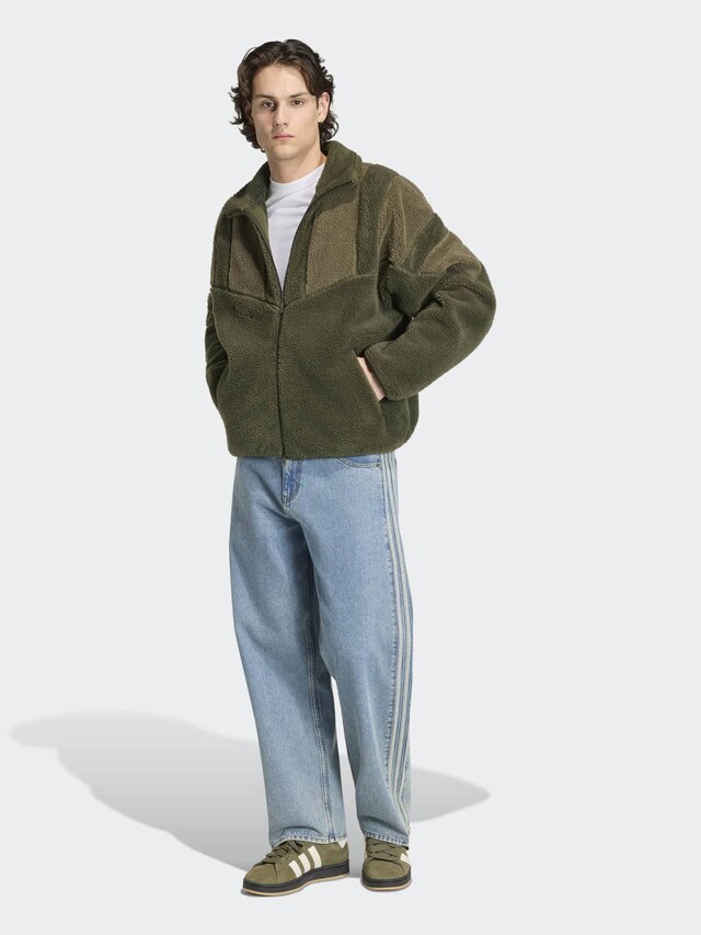 ADIDAS ORIGINALS, Fleecejacke 'Adicolor' Grün, Bild 3 von 6