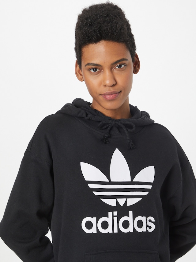ADIDAS ORIGINALS, Sweatshirt 'Trefoil', Black, Image 5 of 5