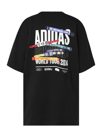 T-Shirt 'TOUR BANDS' in Schwarz & Grau