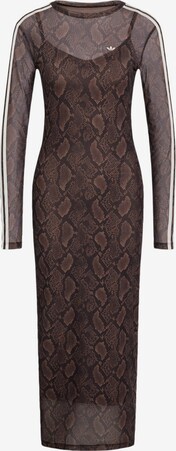ADIDAS ORIGINALS, Kleid 'SNAKE PRINT MAXI' Braun