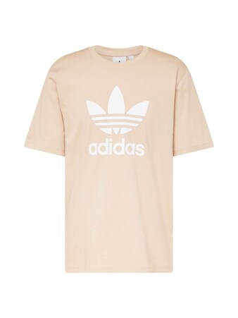 T-Shirt 'Adicolor Trefoil' in Beige, Beige & Grün