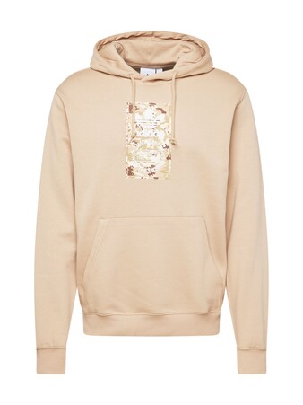 Sweatshirt in Beige & Schwarz