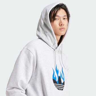 Sweatshirt ' Flames ' in Grau