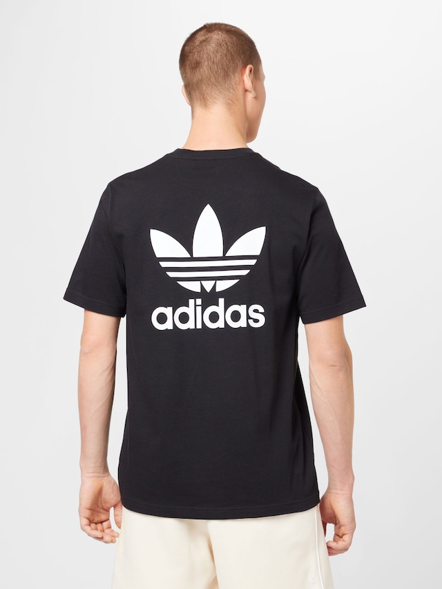 ADIDAS ORIGINALS, T-Shirt 'Adicolor Classics Back+Front Trefoil', Schwarz, Bild 3 von 5