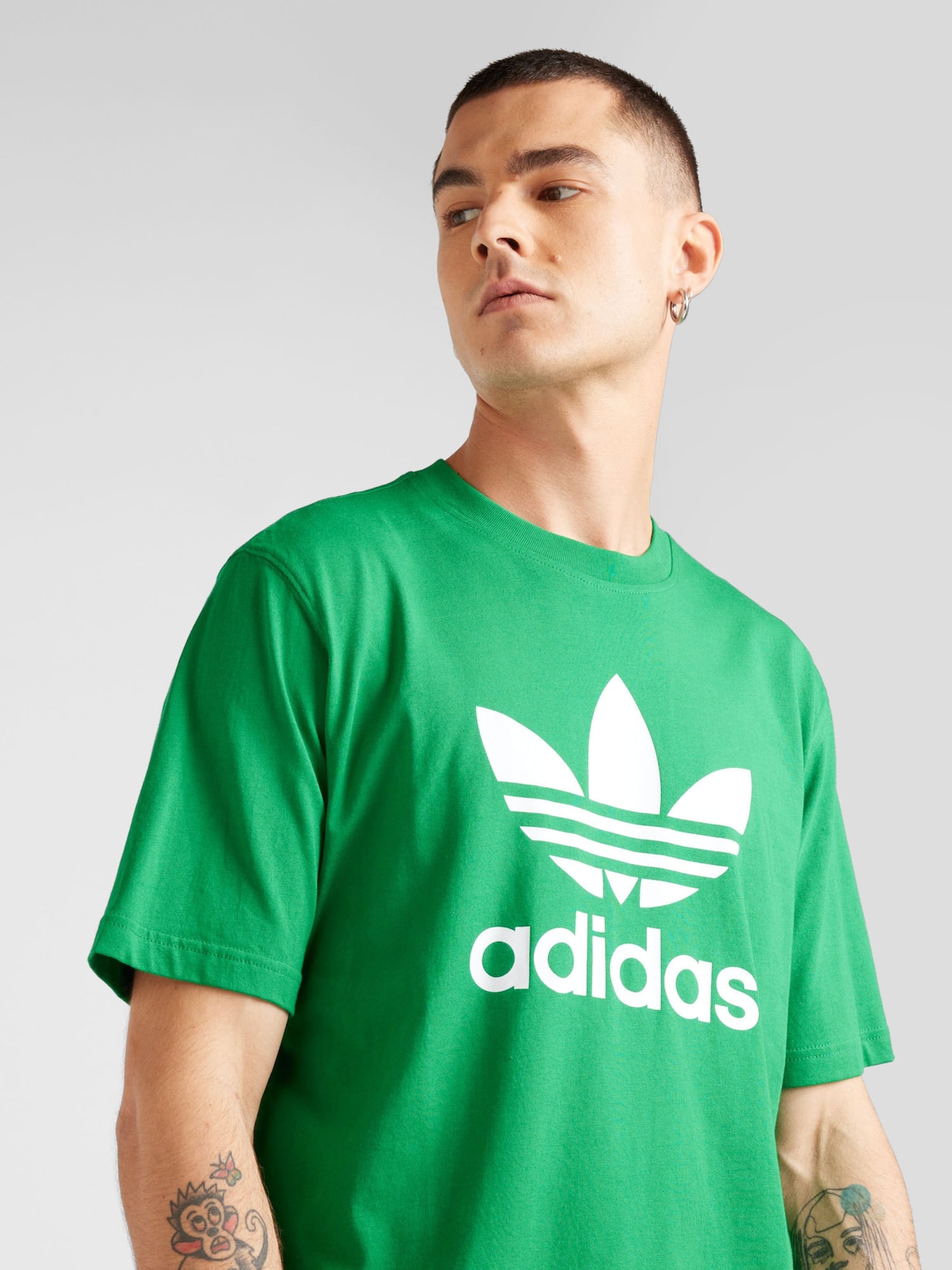 ADIDAS ORIGINALS, T-Shirt 'Adicolor Trefoil', Grün, Bild 4 von 5