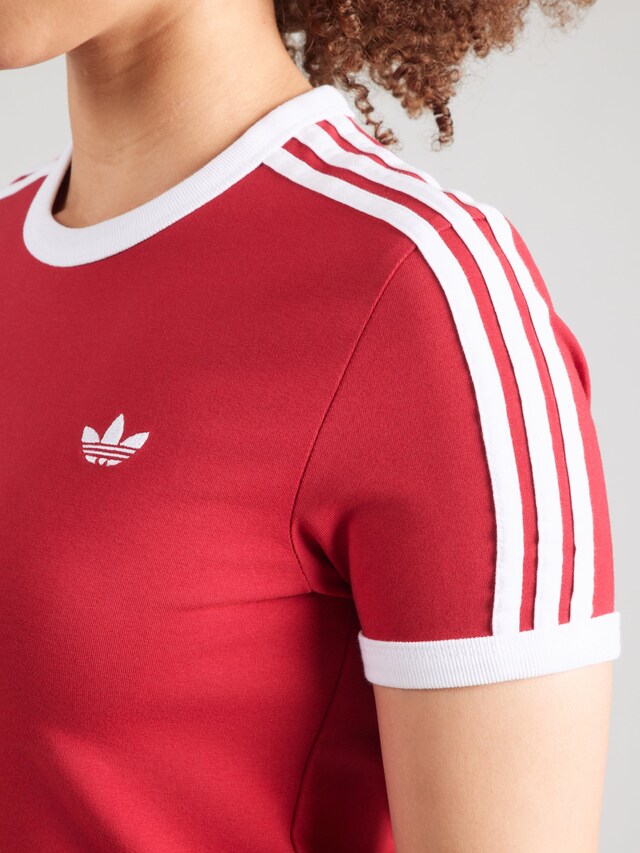 ADIDAS ORIGINALS, T-Shirt '3-Stripes Slim' Rot, Bild 2 von 5