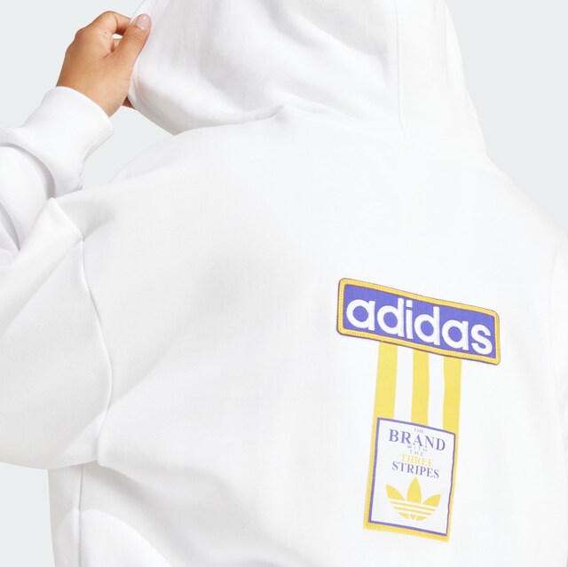 ADIDAS ORIGINALS, Sweatshirt, White, Image 4 of 5
