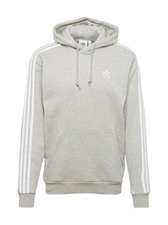 Sweatshirt 'Adicolor Classics 3-Stripes' in Grau & Schwarz