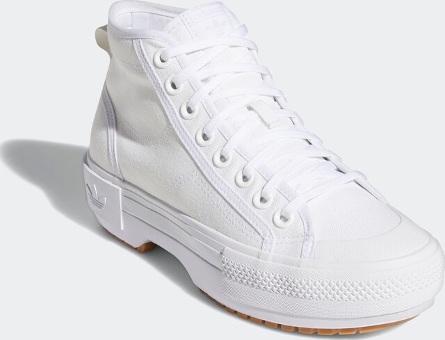 ADIDAS ORIGINALS, High-Top Sneakers 'Nizza Trek', White, Image 10 of 11