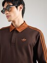 ADIDAS ORIGINALS, Poloshirt '3-Stripes Rugby Longsleeve' Braun, Bild 2 von 5