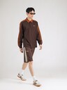 ADIDAS ORIGINALS, Poloshirt '3-Stripes Rugby Longsleeve' Braun, Bild 4 von 5