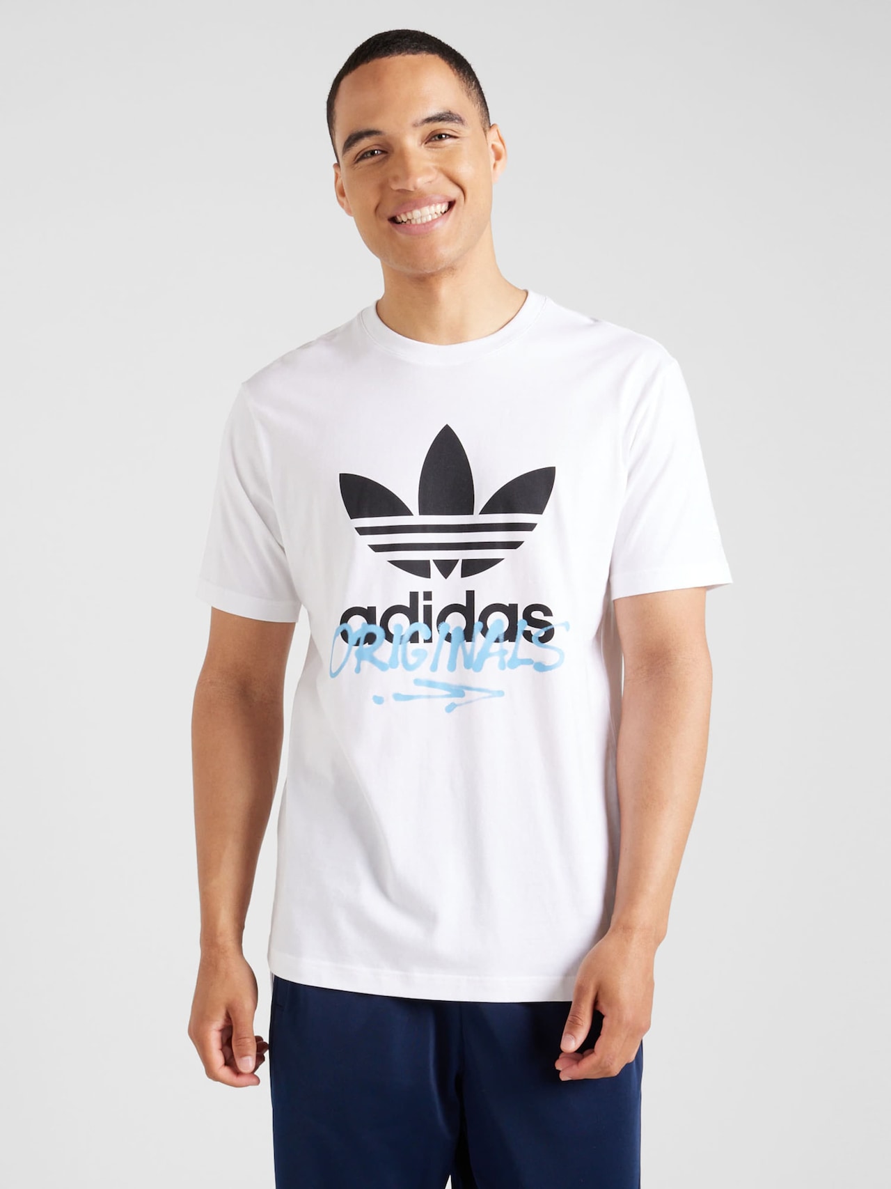 ADIDAS ORIGINALS, T-Shirt 'STREET 1', Schwarz & Weiß, Bild 1 von 5