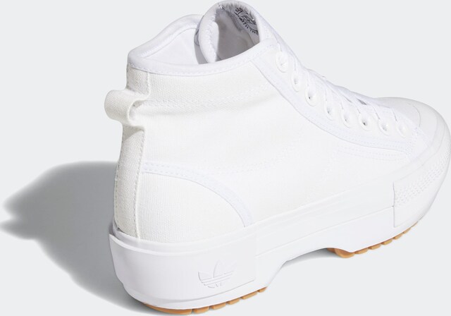 ADIDAS ORIGINALS, High-Top Sneakers 'Nizza Trek', White, Image 5 of 11