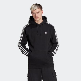 Sweatshirt 'Adicolor Classics 3-Stripes' in Schwarz & Grau