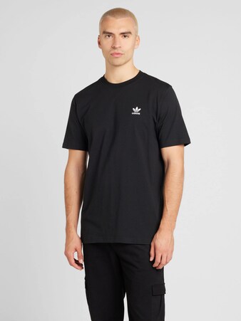 T-Shirt 'Trefoil Essentials' in Schwarz, Weiß, Grün & Weiß