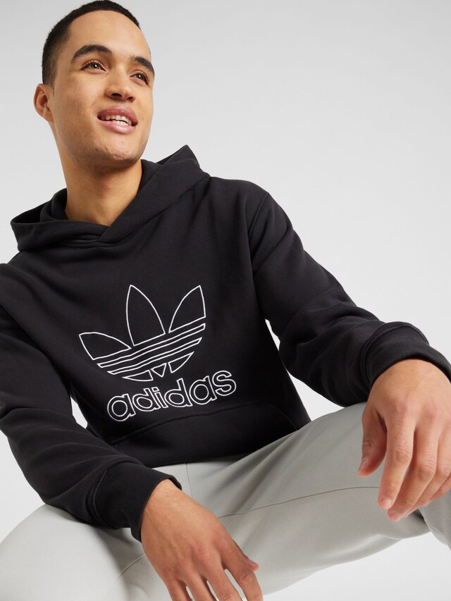 ADIDAS ORIGINALS, Sweatshirt, Black, Image 5 of 5