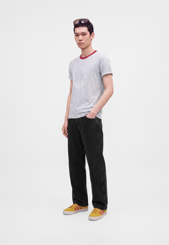 ADIDAS ORIGINALS, T-Shirt 'RINGER' Grau, Bild 4 von 6