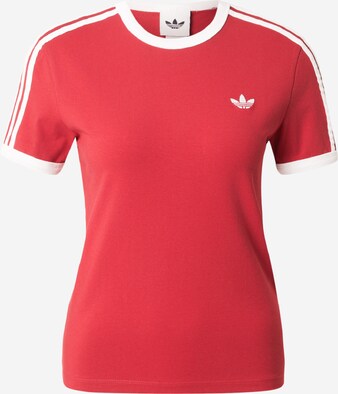 ADIDAS ORIGINALS, T-Shirt '3-Stripes Slim' Rot