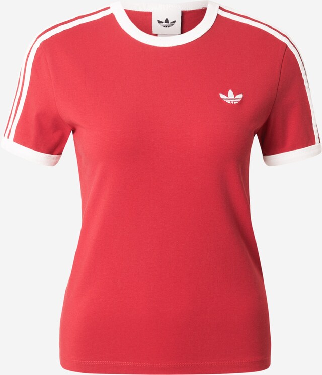ADIDAS ORIGINALS, T-Shirt '3-Stripes Slim' Rot, Bild 1 von 5