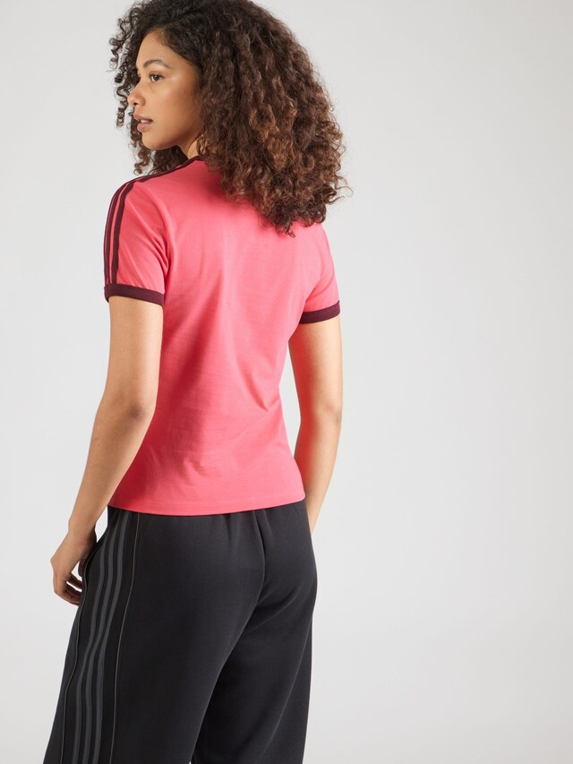 ADIDAS ORIGINALS, T-Shirt '3-Stripes Slim' Pink, Bild 4 von 5