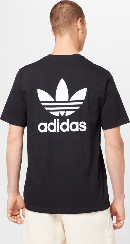 ADIDAS ORIGINALS, T-Shirt 'Adicolor Classics Back+Front Trefoil' Schwarz, Bild 3 von 5
